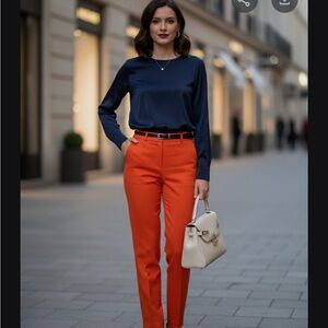 Bright Orange Cropped Pants loft